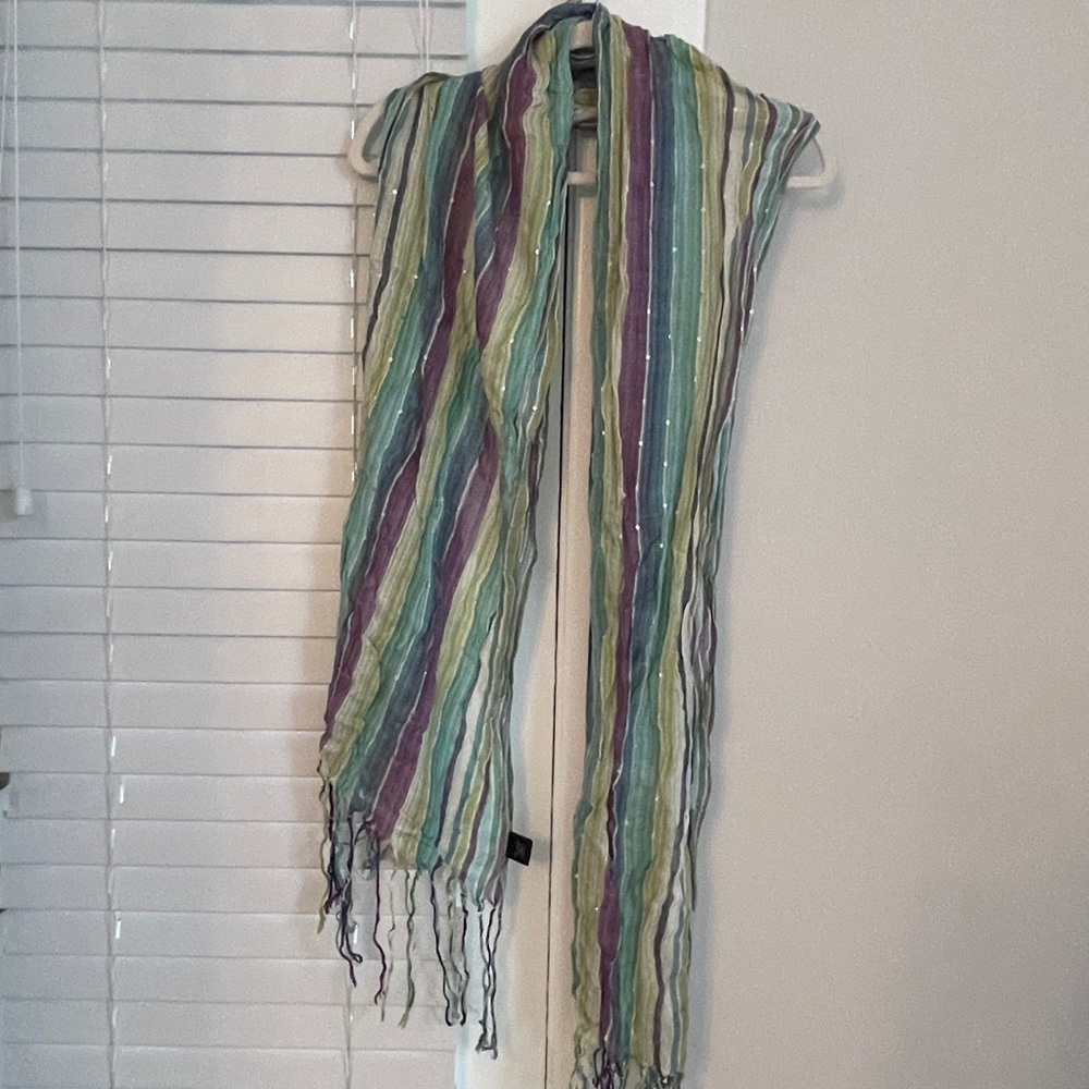Pastel and sparkle scarf